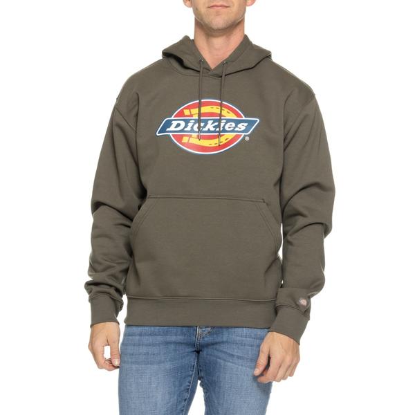 ディッキーズ メンズ トップス シャツ ロゴ フリース パーカー Dickies Tri-Color Logo Fleece Hoodie Olive オリーブ