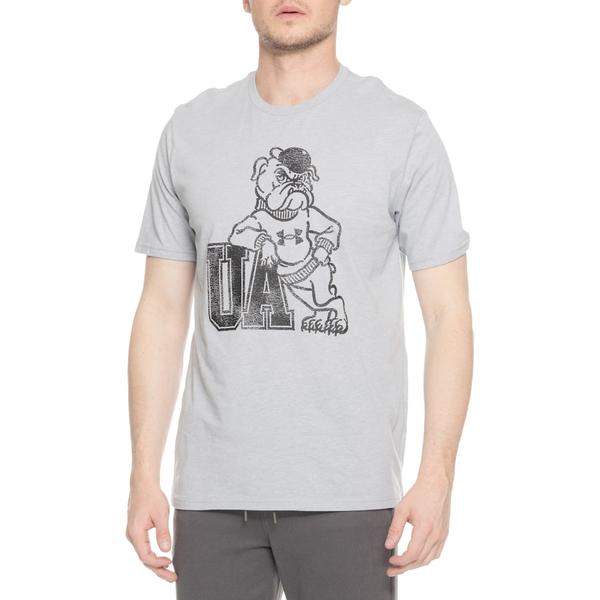 アンダーアーマー メンズ トップス シャツ Under Armour Bulldog Illustration T-Shirt - Short Sleeve Mod Gray Light Heather グレー