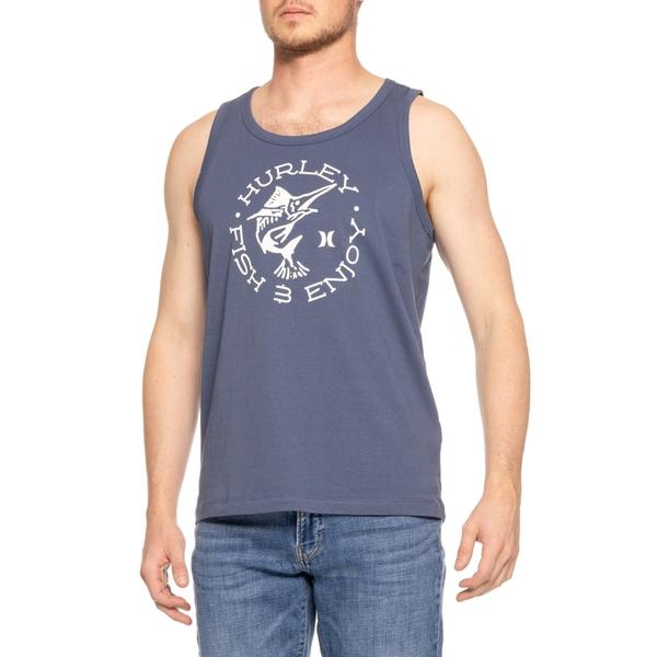 ハーレー メンズ トップス Tシャツ グラフィック Hurley Fishingraphic Tank Top Diffused Blue ブルー