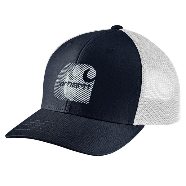 カーハート メンズ アクセサリー 帽子 メッシュ 刺繍 キャップ ロゴ Carhartt 107009 Canvas Mesh-Back Logo Embroide red Baseball Cap Navy ネイビー