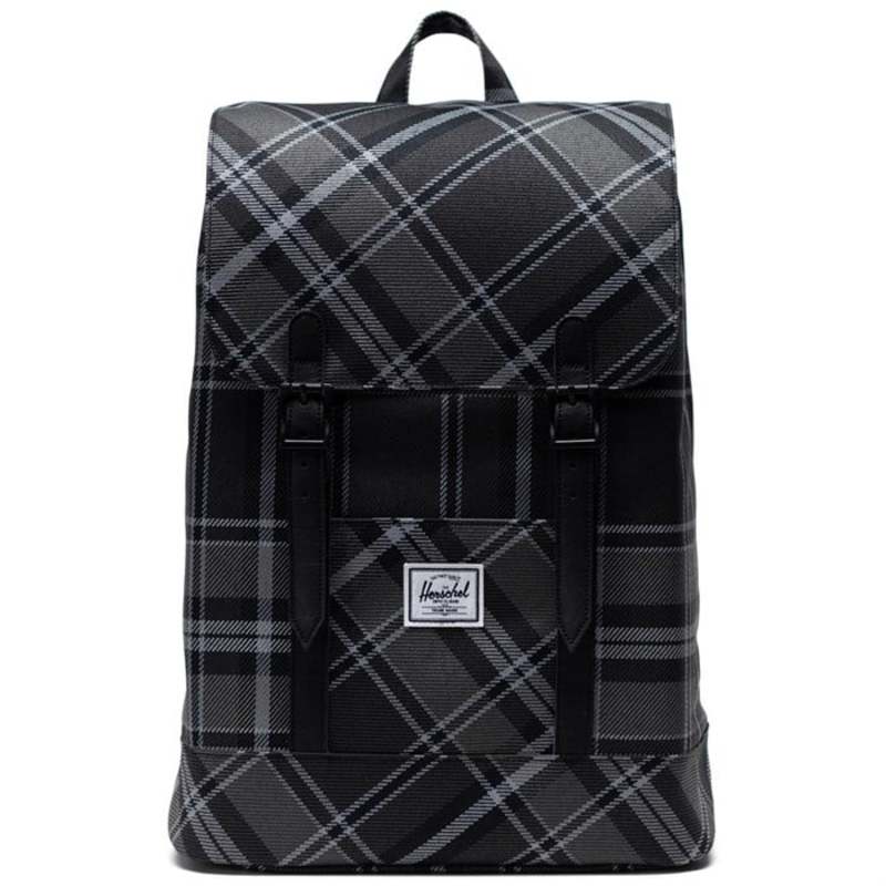  ハーシェルサプライ メンズ バックパック・リュックサック バッグ Herschel Supply Co. Retreat Small Backpack Greyscale Plaid