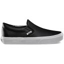 【送料無料】 バンズ レディース スリッポン ローファー シューズ Vans Classic Slip-On Shoes - Women 039 s (Perf Leather) Black