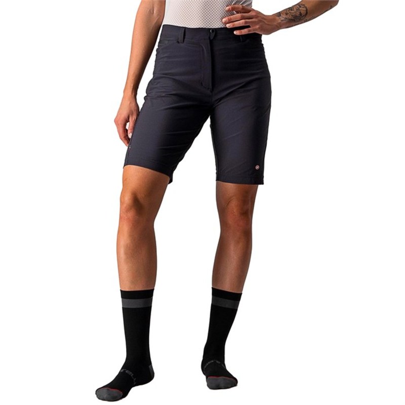 【送料無料】 カステリ レディース ハーフパンツ・ショーツ ボトムス Castelli Unlimited Baggy Shorts - Women's Black