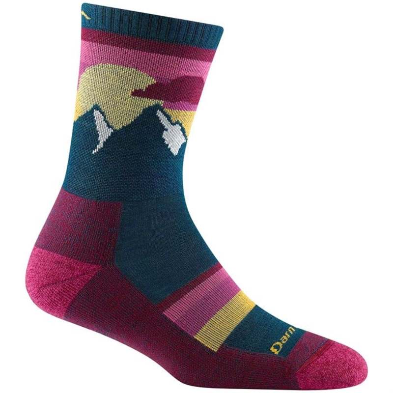 yz _[^t fB[X C A_[EFA Darn Tough Sunset Ledge Micro Lightweight Cushion Crew Socks - Women's Dark Teal