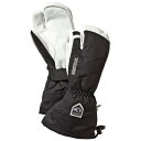 【送料無料】 ヘストラ メンズ 手袋 アクセサリー Hestra Army Leather Heli Ski 3-Finger Mittens Black