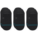 【送料無料】 スタンス メンズ 靴下 アンダーウェア Stance Icon No Show 3-Pack Socks Black