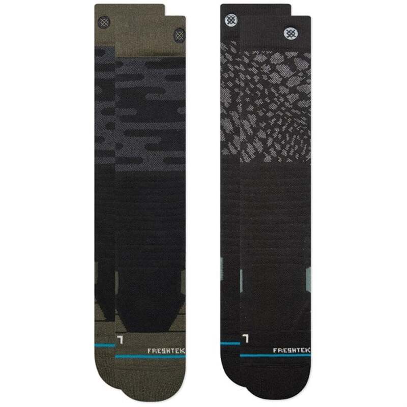 【送料無料】 スタンス メンズ 靴下 アンダーウェア Stance Black Diamond 2-Pack Snow Socks Black