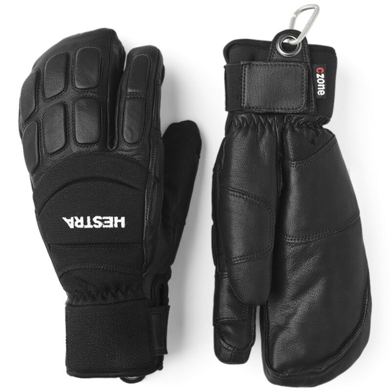 【送料無料】 ヘストラ メンズ 手袋 アクセサリー Hestra Vertical Cut CZone 3-Finger Mittens Black/Black