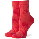 【送料無料】 スタンス メンズ 靴下 アンダーウェア Stance Dye Namic Quarter Socks Red