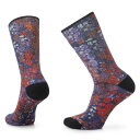 【送料無料】 スマートウール メンズ 靴下 アンダーウェア Smartwool Athletic Meadow Print Crew Socks - Unisex Navy