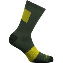yz t@ Y C A_[EFA Rapha Trail Bike Socks Deep Olive Green/Gecko Yellow