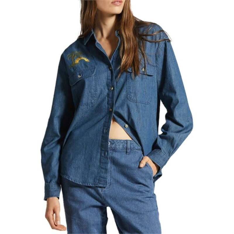 ブリクストン レディース トップス シャツ Brixton Bowery Boyfriend Overshirt - Women's Indigo Rinse インディゴ
