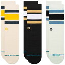 【送料無料】 スタンス メンズ 靴下 アンダーウェア Stance The Boyd Socks 3-Pack Cream