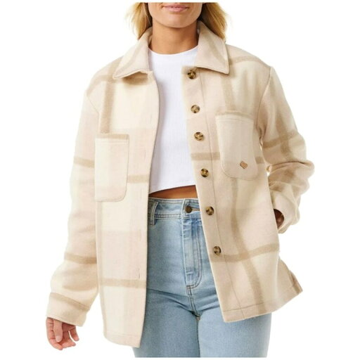 【送料無料】 リップカール レディース ジャケット・ブルゾン アウター Rip Curl Soleil Check Shacket - Women's Natural 【送料無料】 リップカール レディース ジャケット・ブルゾン アウター Rip Curl Soleil Check Shacket - Women's Natural