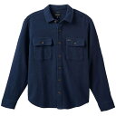 【送料無料】 ブリクストン メンズ シャツ トップス Brixton Bowery Textured Twill Overshirt - Men's Washed Navy(4)