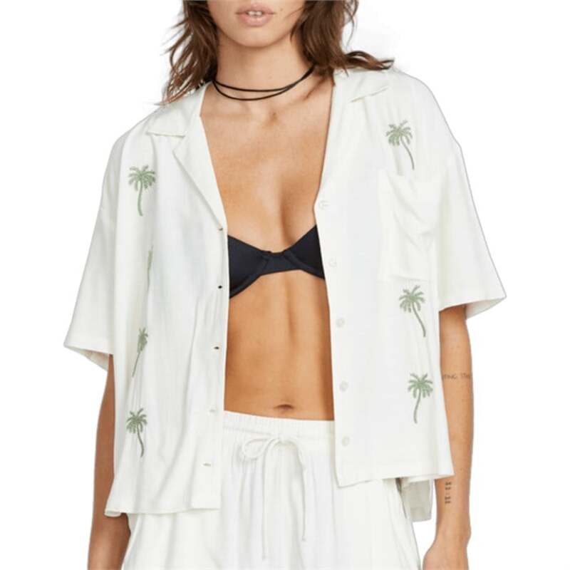 ボルコム レディース トップス シャツ 半袖 Volcom Sun Stunner Short-Sleeve Shirt - Women's Bone