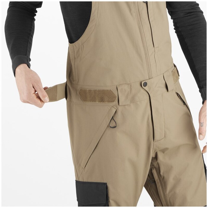 【送料無料】 サロモン メンズ カジュアルパンツ ボトムス Salomon Transfer Bibs - Men's Shitake/Deep Black