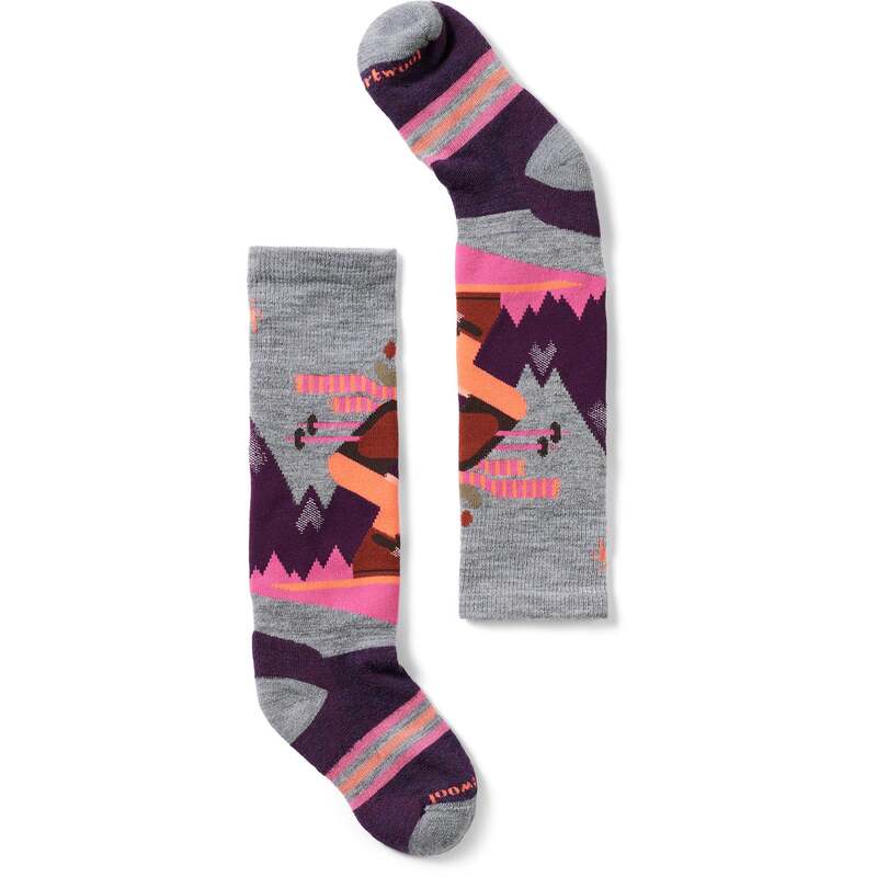 スマートウール メンズ アンダーウェア 靴下 Smartwool Wintersport Full Cushion Mountain Moose OTC Socks - Kids' Light Gray-Pink グレー