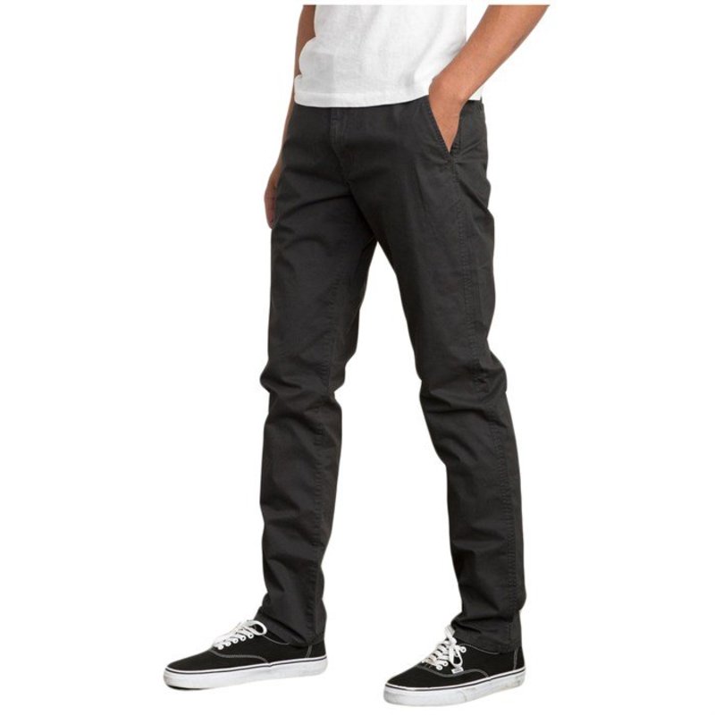 ルーカ メンズ カジュアルパンツ ボトムス RVCA Daggers Slim-Straight Chino Pants Pirate Black