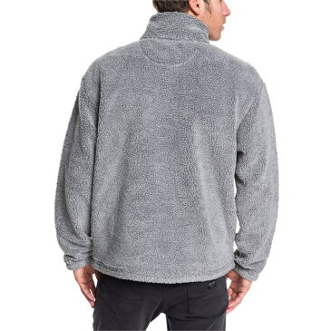 クイックシルバー メンズ パーカー・スウェット アウター Quiksilver Bogong Gum Half-Zip Popcorn Sherpa Fleece Tarmac