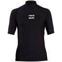 ビラボン メンズ トップのみ 水着 Billabong All Day Wave Performance Fit Short Sleeve Surf Shirt Black