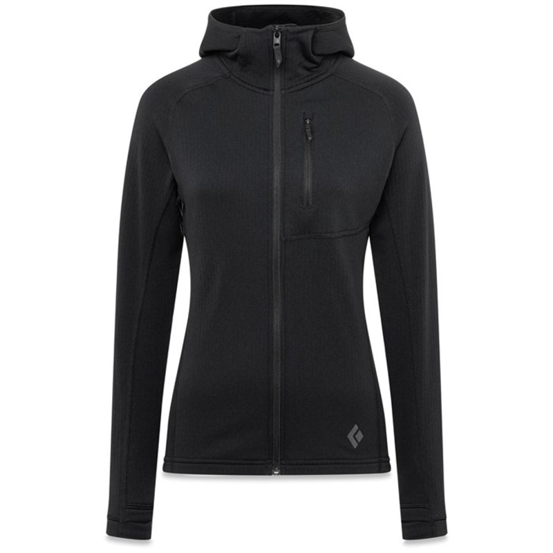 ブラックダイヤモンド レディース パーカー・スウェット アウター Black Diamond Coefficient Fleece Hoodie - Women's Black