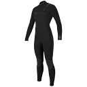 オニール レディース 上下セット 水着 O'Neill 3/2+ Hyperfreak Chest Zip Wetsuit - Women's Black/Bl...