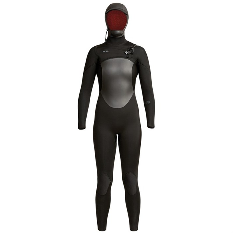 エクセル レディース 上下セット 水着 XCEL 5/4 Axis Hooded Wetsuit - Women's Black