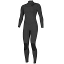 オニール レディース 上下セット 水着 O'Neill 4/3 Ninja Chest Zip Wetsuit - Women's Black/Black
