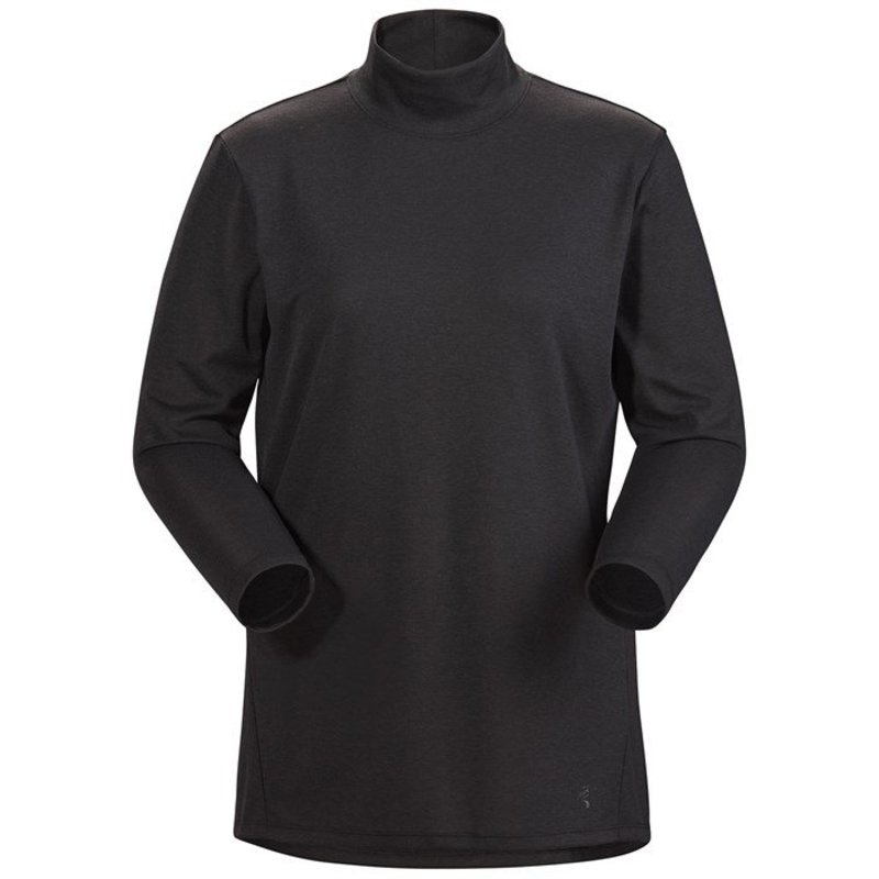 アークテリクス レディース Tシャツ トップス Arc'teryx Lumin Mock-Neck Top - Women's Black Heather