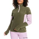 ロキシー ジップアップパーカー レディース ロキシー レディース パーカー・スウェット アウター Roxy Sayna Half Zip Fleece - Women's Burnt Olive