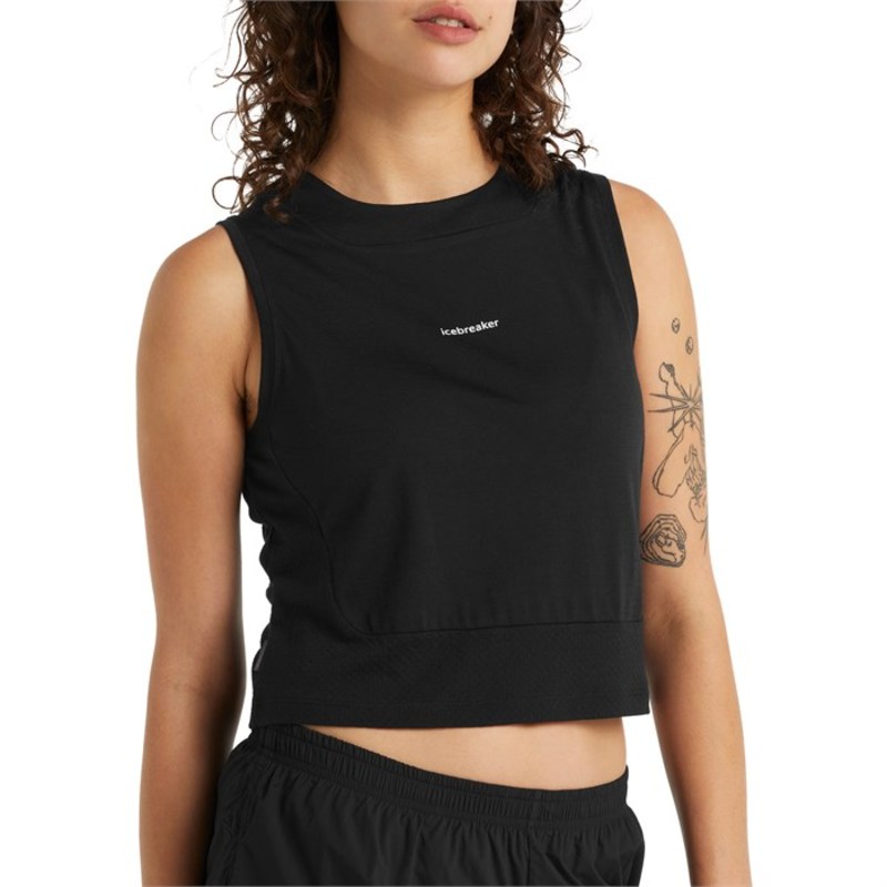 アイスブレーカー レディース タンクトップ トップス Icebreaker ZoneKnit Tank - Women's Black