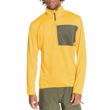 クイックシルバー メンズ パーカー・スウェット アウター Quiksilver Steep Point Half Zip Fleece Golden Rod