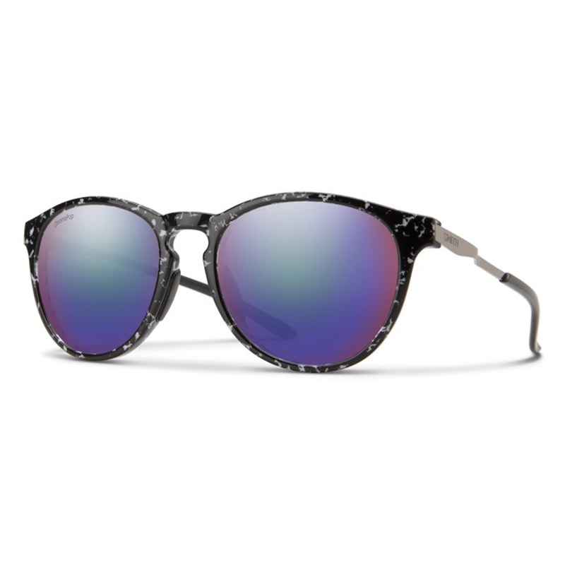 スミス メンズ サングラス・アイウェア アクセサリー Smith Wander Sunglasses Black Marble/ChromaPop Polarized Violet Mirror