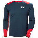 【送料無料】 ヘリーハンセン メンズ シャツ トップス Helly Hansen Lifa Active Crew Baselayer Top Navy