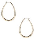 【送料無料】 アンクライン レディース ピアス・イヤリング アクセサリー Elongated Tube Hoop Earrings Gold(4)