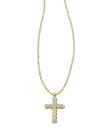 【送料無料】 ケンドラスコット レディース ネックレス・チョーカー アクセサリー Cross Crystal Short Pendant Necklace Gold White Crystal(4)