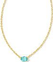 【送料無料】 ケンドラスコット レディース ネックレス・チョーカー アクセサリー Cailin Crystal Short Pendant Necklace Aqua Crystal