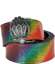 【送料無料】 カートジェイガーロンドン レディース ベルト アクセサリー 1.5 Eagle Buckle Metallic Rainbow Reversible Hip Belt Metallic Rainbow/Black(4)