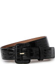 【送料無料】 ブランミン レディース ベルト アクセサリー 1.38 Classic Vintage Croco Embossed Leather Belt B...