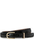【送料無料】 ブランミン レディース ベルト アクセサリー 0.75 Classic Croco Embossed Leather Belt Black