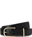 【送料無料】 ブランミン レディース ベルト アクセサリー 1.25 Classic Croc Embossed Leather Belt Black