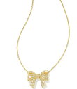 【送料無料】 ケンドラスコット レディース ネックレス・チョーカー アクセサリー Krista Bow Short Pendant Necklace Gold ...