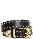 【送料無料】 グッドアメリカン レディース ベルト アクセサリー 1.5 Wide Studded Western Belt Black/Gold
