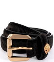 【送料無料】 カートジェイガーロンドン レディース ベルト アクセサリー 1.18 Velvet Kensington Belt Black Shiny Bra...