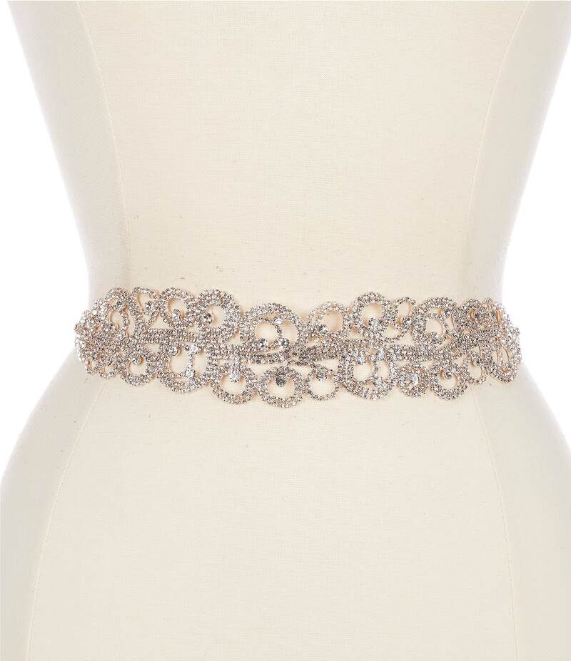 【送料無料】 ナターシャ アクセサリー レディース ベルト アクセサリー 2 Rhinestone Swirl Belt Rose Gold