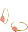 【送料無料】 ケンドラスコット レディース ピアス・イヤリング アクセサリー Margot Hoop Earrings Vintage Gold Pink Coral Iridescent Abalone