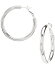 silver earrings hoops thickの画像