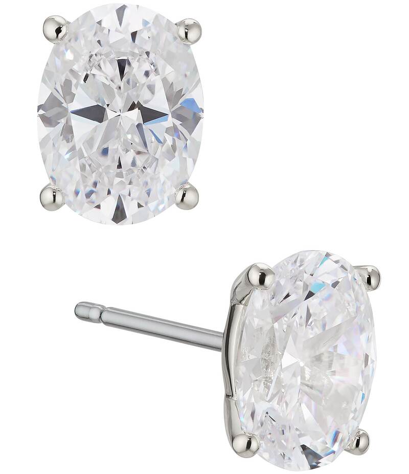 【送料無料】 ナディール レディース ピアス・イヤリング アクセサリー Modern Love Oval Cut Stud Earrings Silver