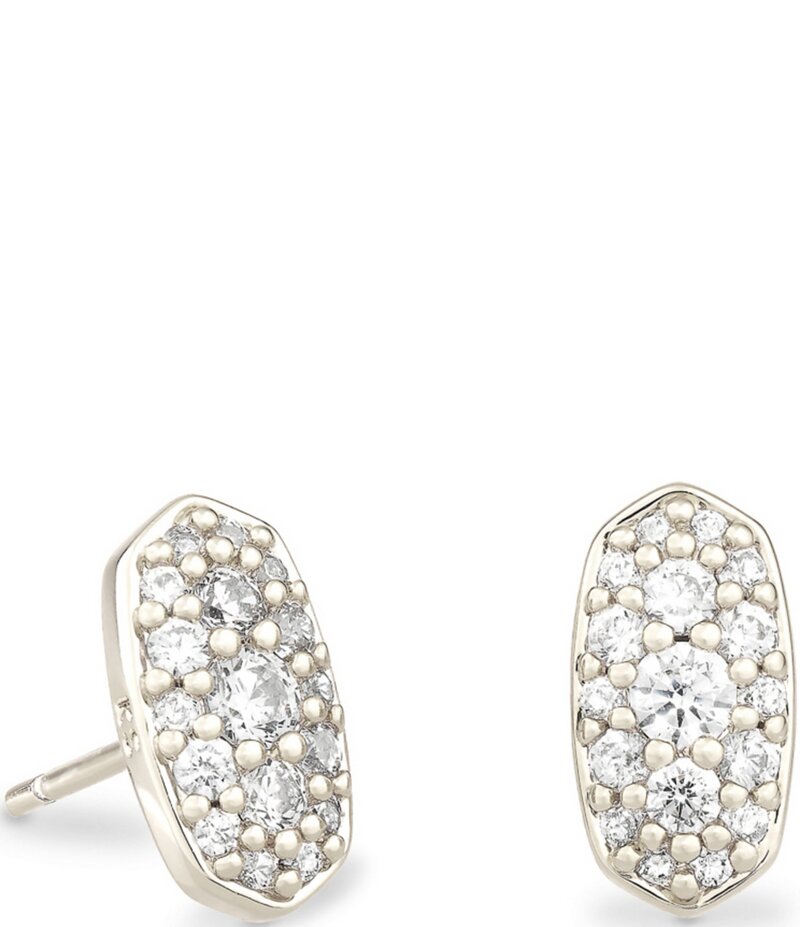 Kendra Scott Women's Accessories Earrings Kendra Scott Grayson Crystal Stud Earrings Silver/Crystal Silver